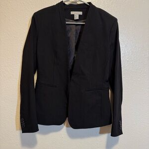 H&M Women’s Viscose Black Classic Career Business Blazer Size 10